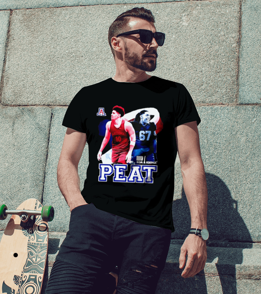 Koa And Keona Arizona Wildcats PEAT NCAA Football Player Name T-Shirt