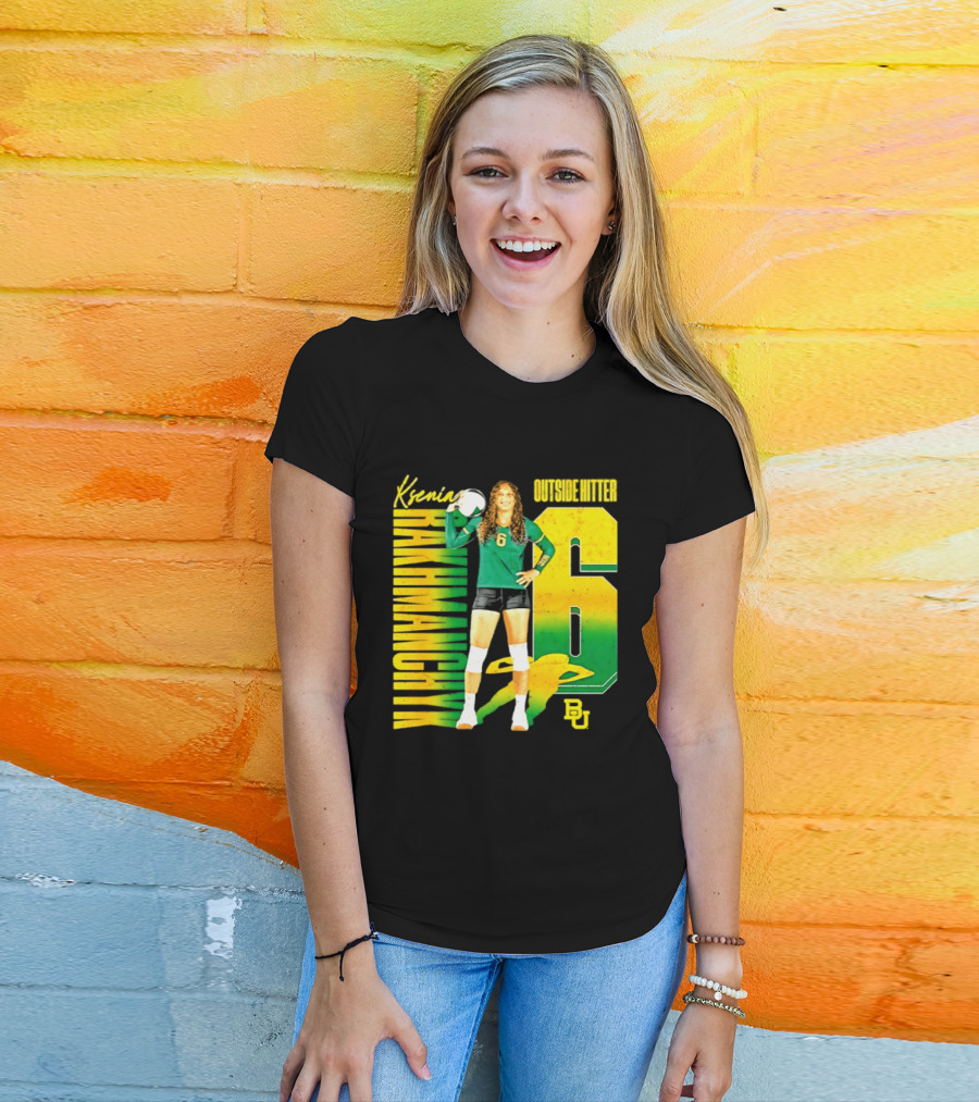 Kseniya Rakhmanchyk Outside Hitter 6 Baylor Bears Volleyball Player T-Shirt