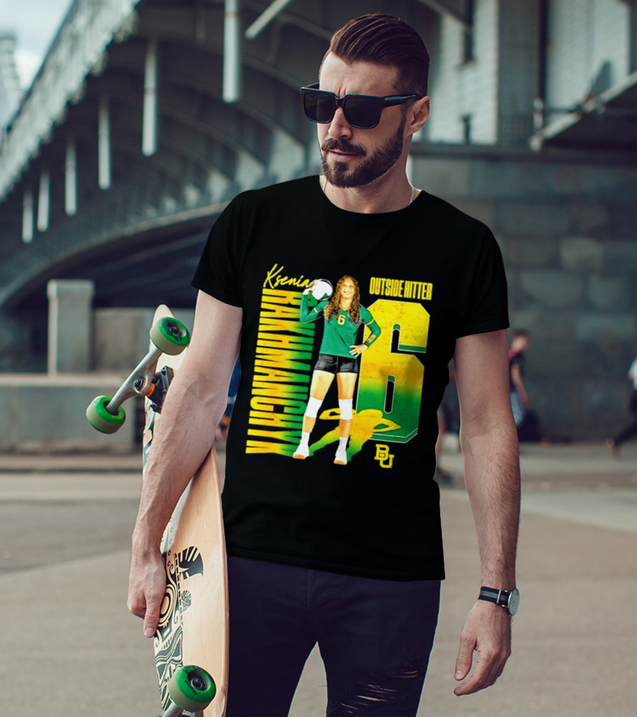 Kseniya Rakhmanchyk Outside Hitter 6 Baylor Bears Volleyball Player T-Shirt