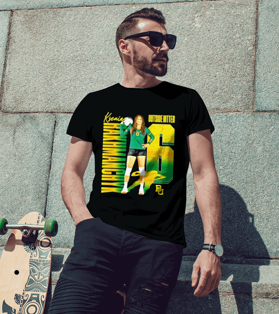 Kseniya Rakhmanchyk Outside Hitter 6 Baylor Bears Volleyball Player T-Shirt
