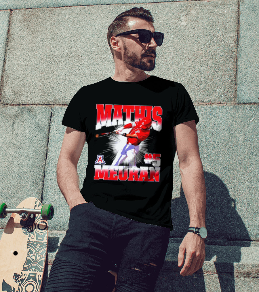 Mathis Meurant #5 Arizona Wildcats NCAA Baseball Player T-Shirt