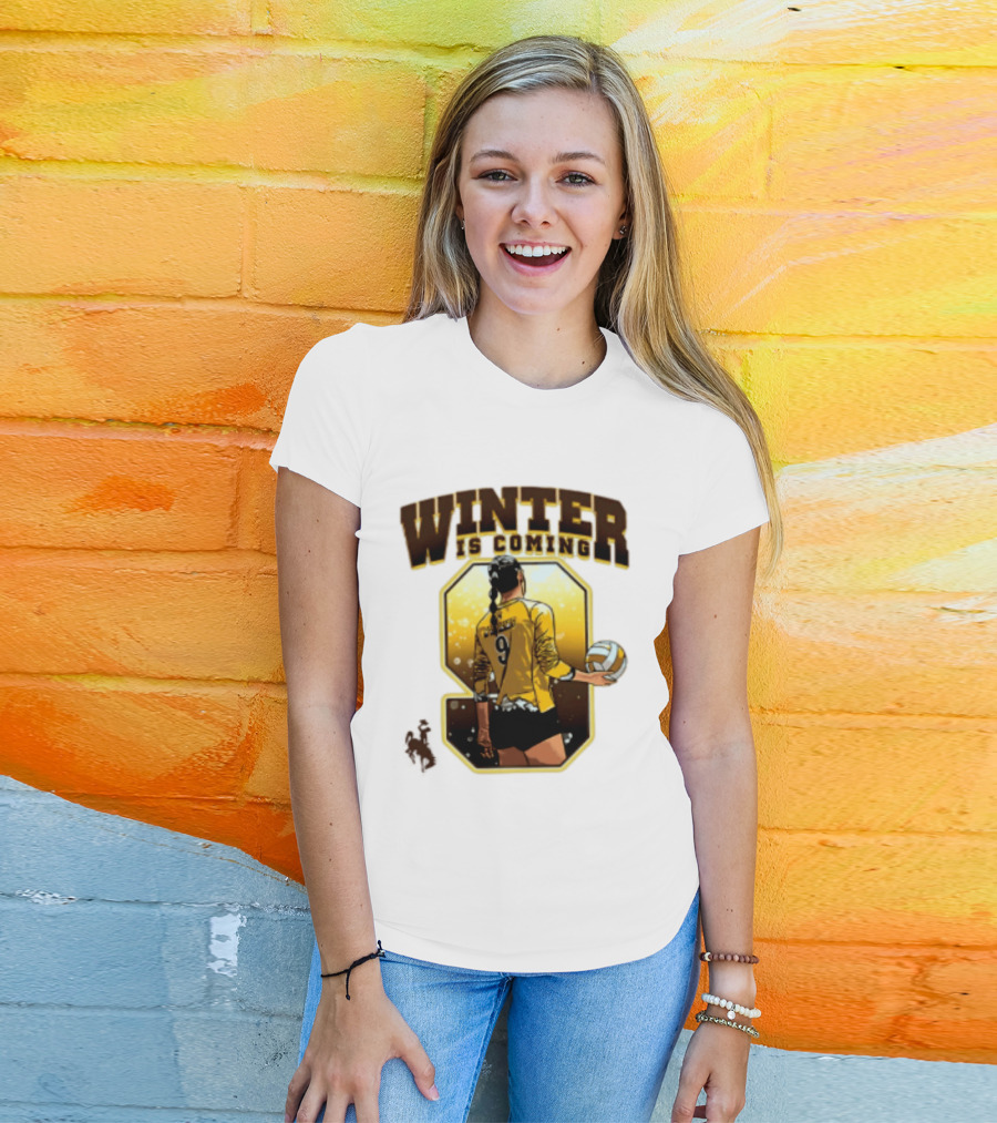 Emma Winter 9 Is Coming Wyoming Cowboys NCAA Women's Volleyball T-Shirt