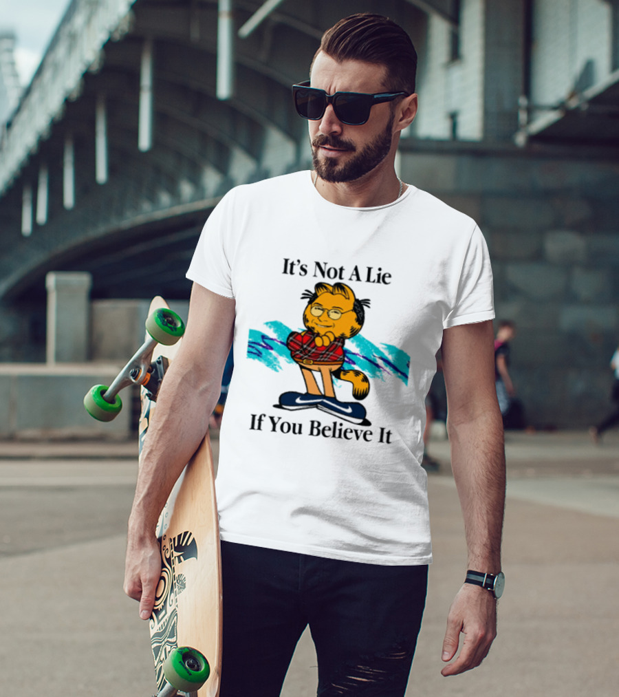 George Costanza Garfield Mashup It's Not A Lie If You Believe It T-Shirt