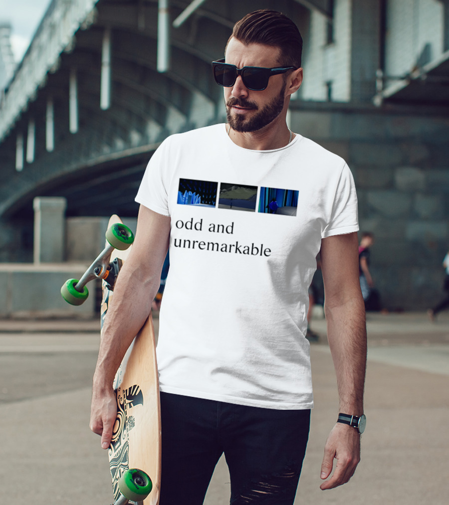 Odd And Unremarkable Aesthetic Minimalist Blue Abstract Scenes T-Shirt