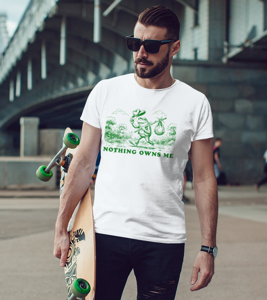 Nothing Owns Me Frog Hobo Wanderer Adventure T-Shirt