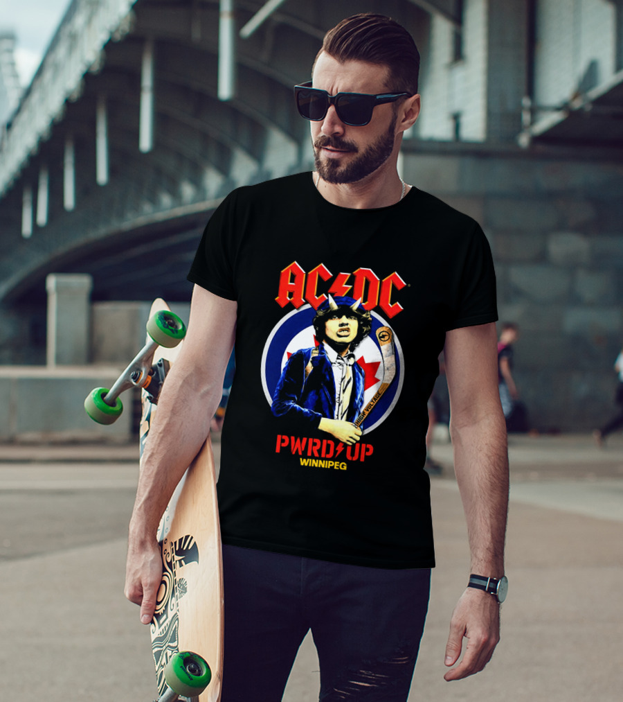 ACDC PWR Up Tour Winnipeg 2026 Hockey Theme Event T-Shirt