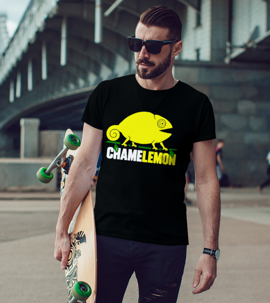 Chamelemon Chameleon Lemon Blend With Leaf Accent T-Shirt