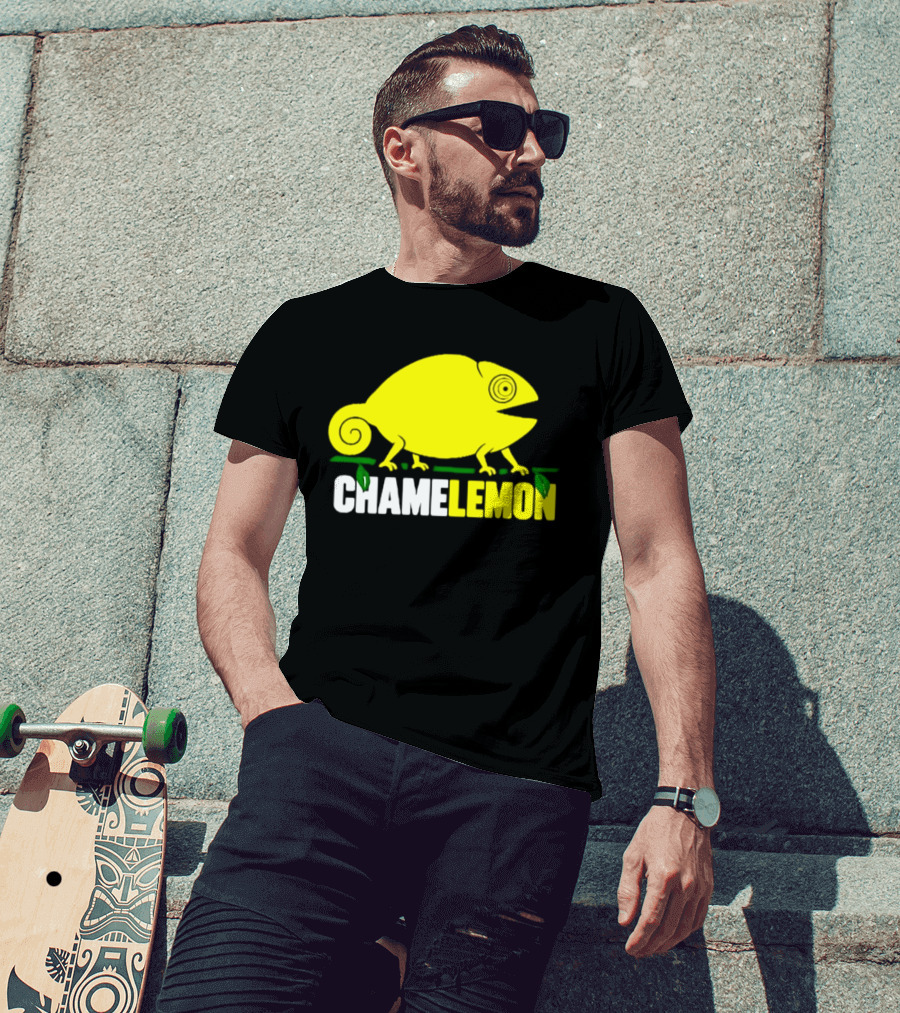 Chamelemon Chameleon Lemon Blend With Leaf Accent T-Shirt