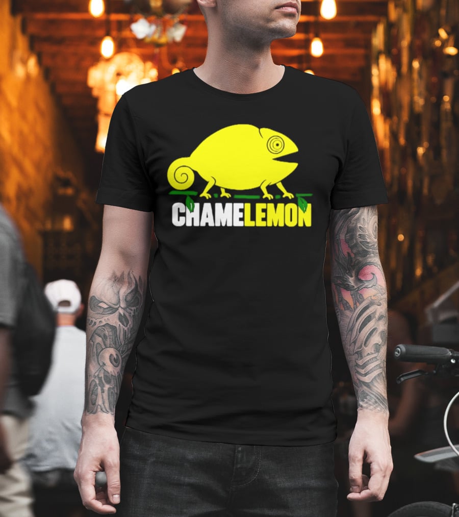 Chamelemon Chameleon Lemon Blend With Leaf Accent T-Shirt
