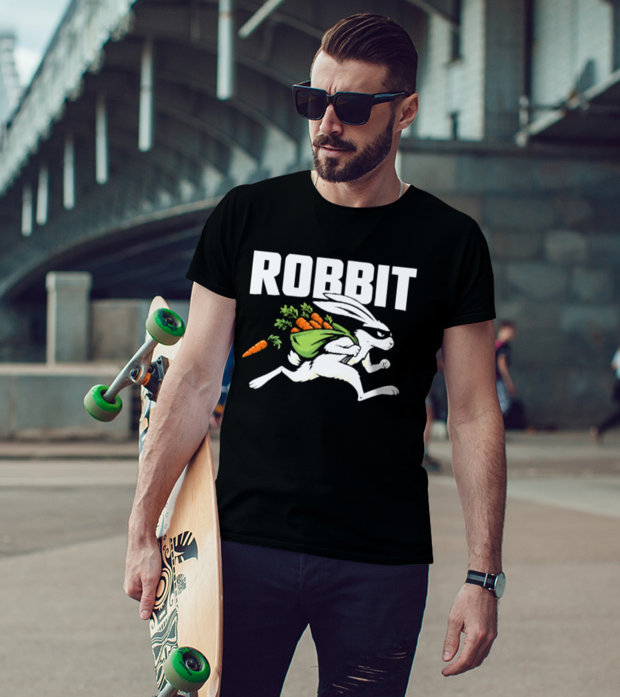 Robbit Rabbit Thief Robber Bunny With Carrots T-Shirt