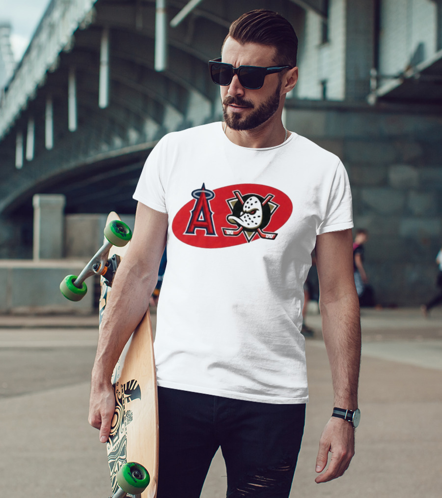 Los Angeles Angels Anaheim Ducks Collaboration Event T-Shirt