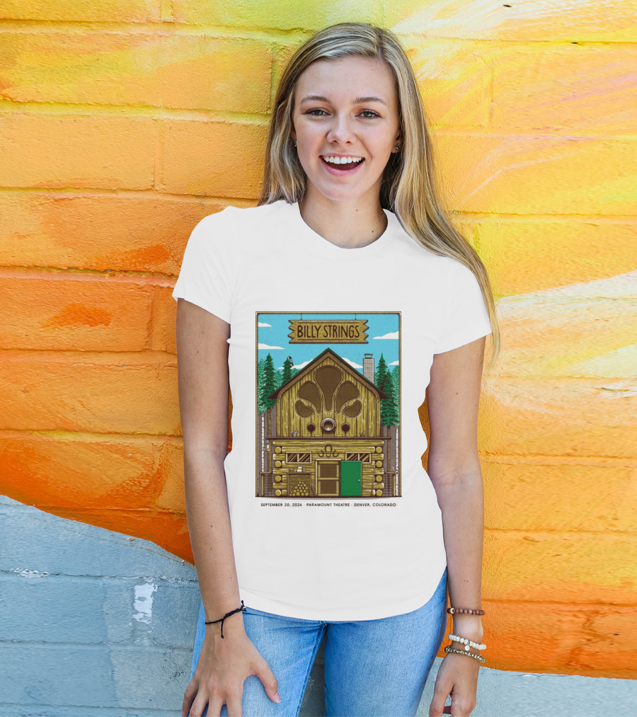 Billy Strings Fall Tour 2026 Paramount Theatre Denver September 20 Mike Tallman T-Shirt