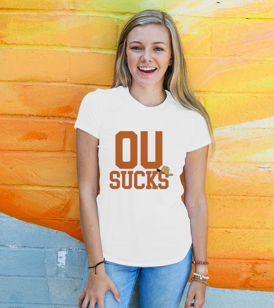 OU Sucks Cowboy Hat Orange Rivalry T-Shirt