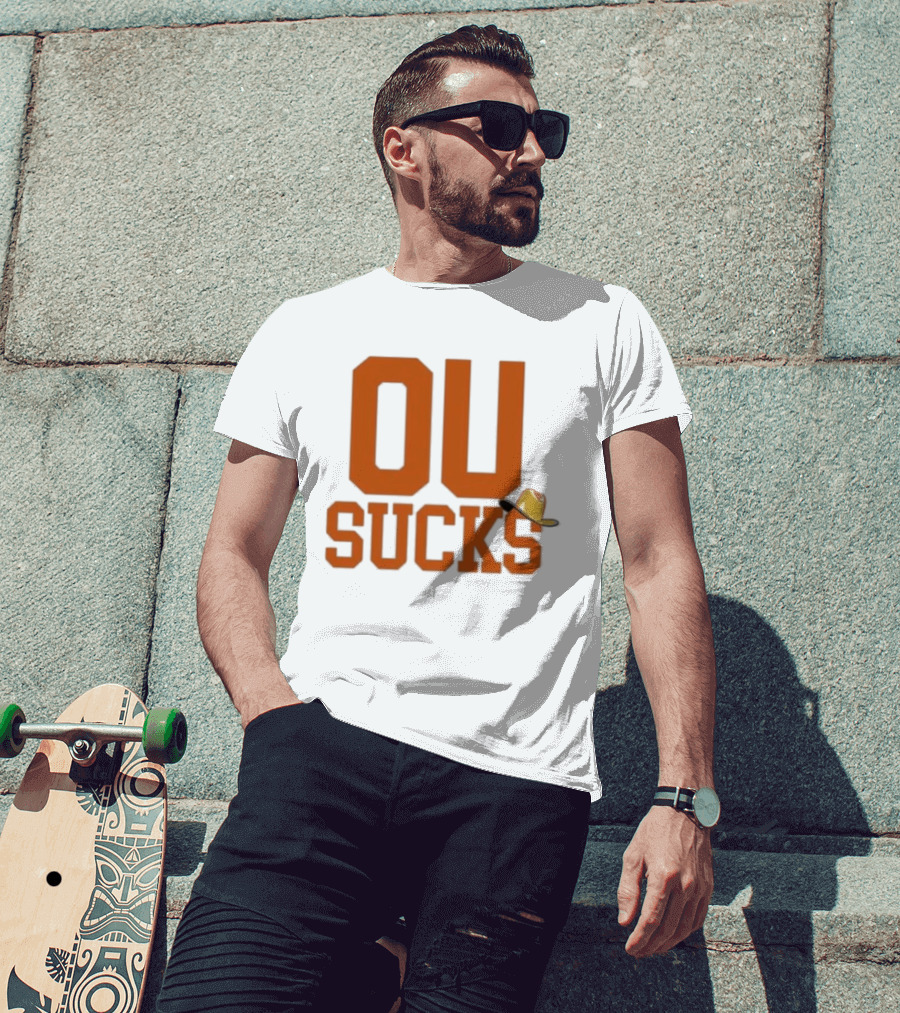 OU Sucks Cowboy Hat Orange Rivalry T-Shirt
