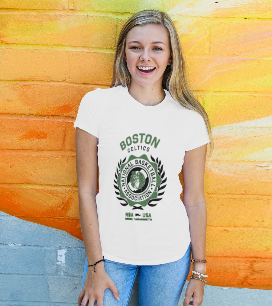 Boston Celtics NBA USA Laurel Crest 2026 T-Shirt
