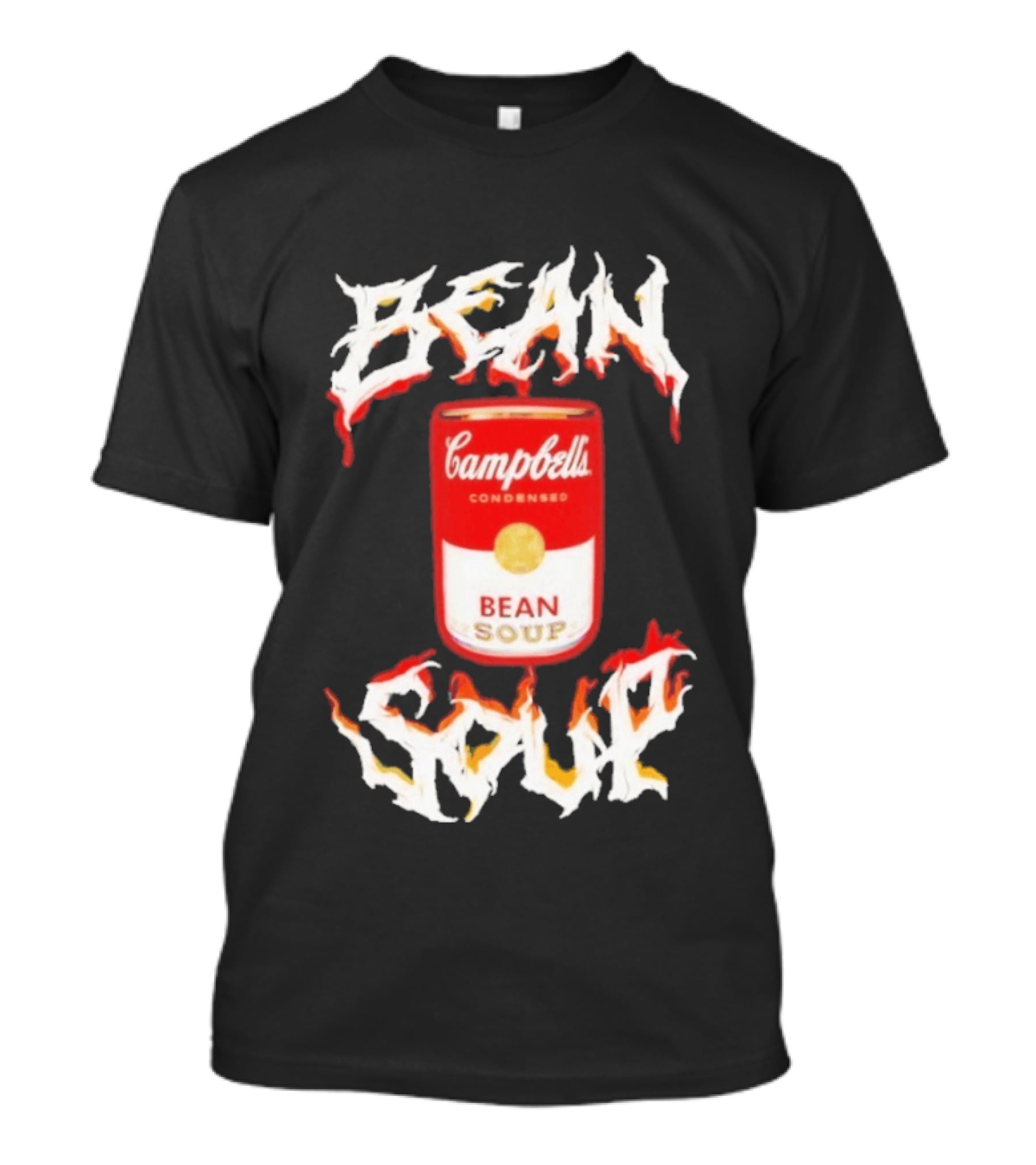 Campbell's Condensed Bean Soup Can With Flame T-Shirt