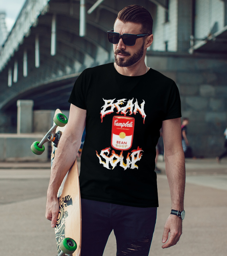 Campbell's Condensed Bean Soup Can With Flame T-Shirt