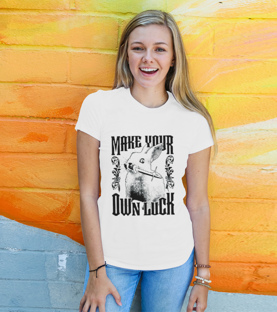 Make Your Own Luck Rabbit Knife T-Shirt