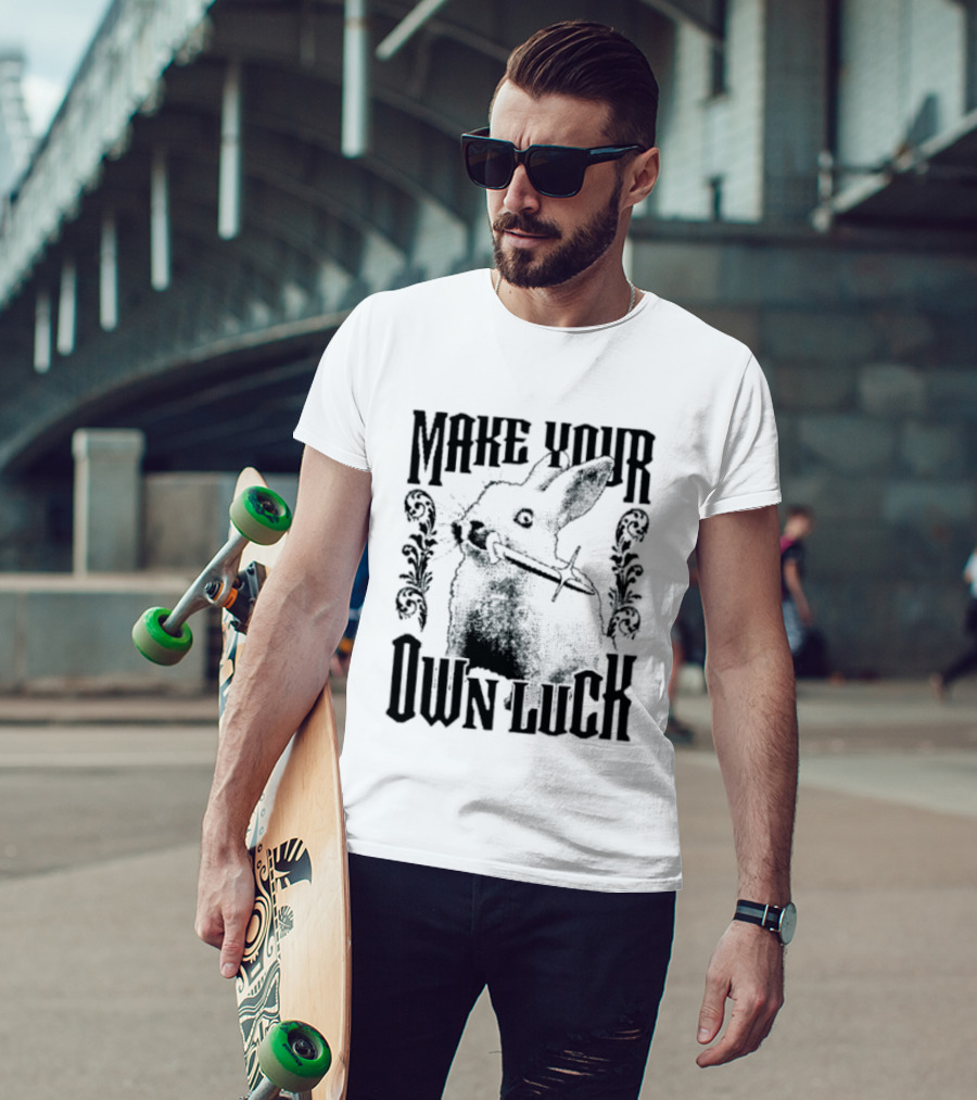 Make Your Own Luck Rabbit Knife T-Shirt