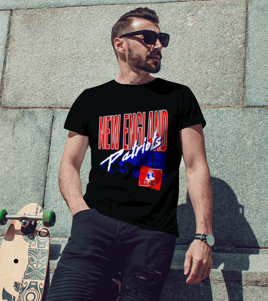 New England Patriots Red White Team Sports T-Shirt