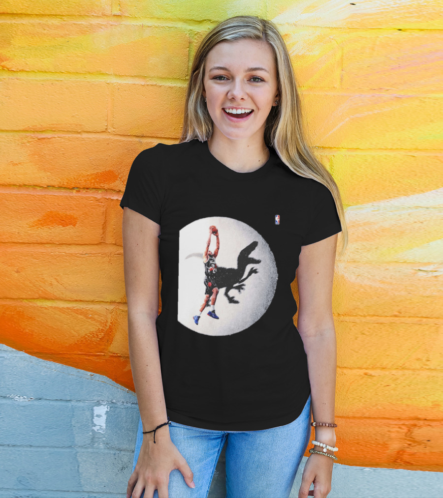 Kawhi Leonard Toronto Raptors Shadow Dunk With Raptor Silhouette Basketball T-Shirt