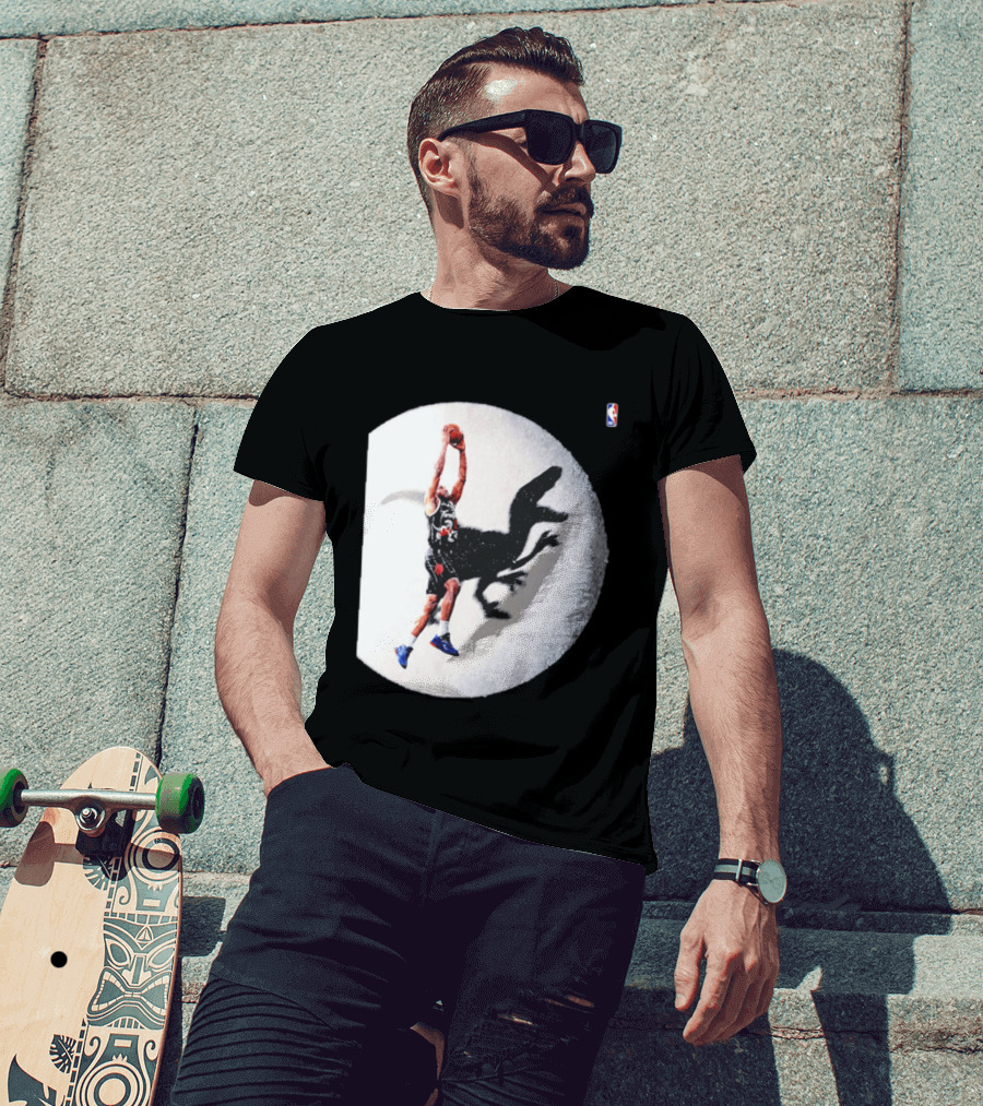 Kawhi Leonard Toronto Raptors Shadow Dunk With Raptor Silhouette Basketball T-Shirt