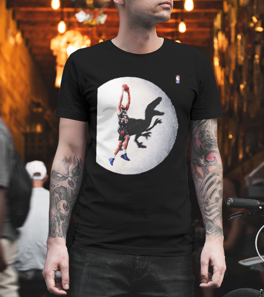 Kawhi Leonard Toronto Raptors Shadow Dunk With Raptor Silhouette Basketball T-Shirt
