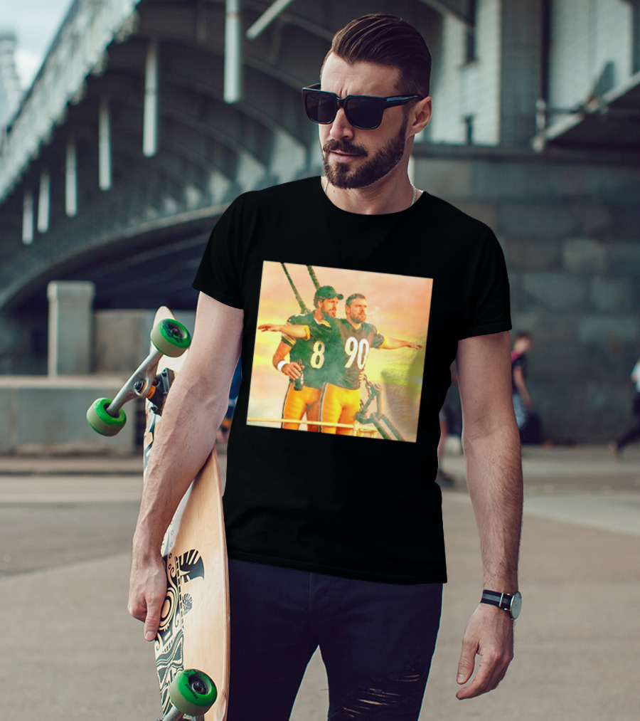 Aaron Rodgers TJ Watt Pittsburgh Steelers Titanic Crossover 8 90 T-Shirt