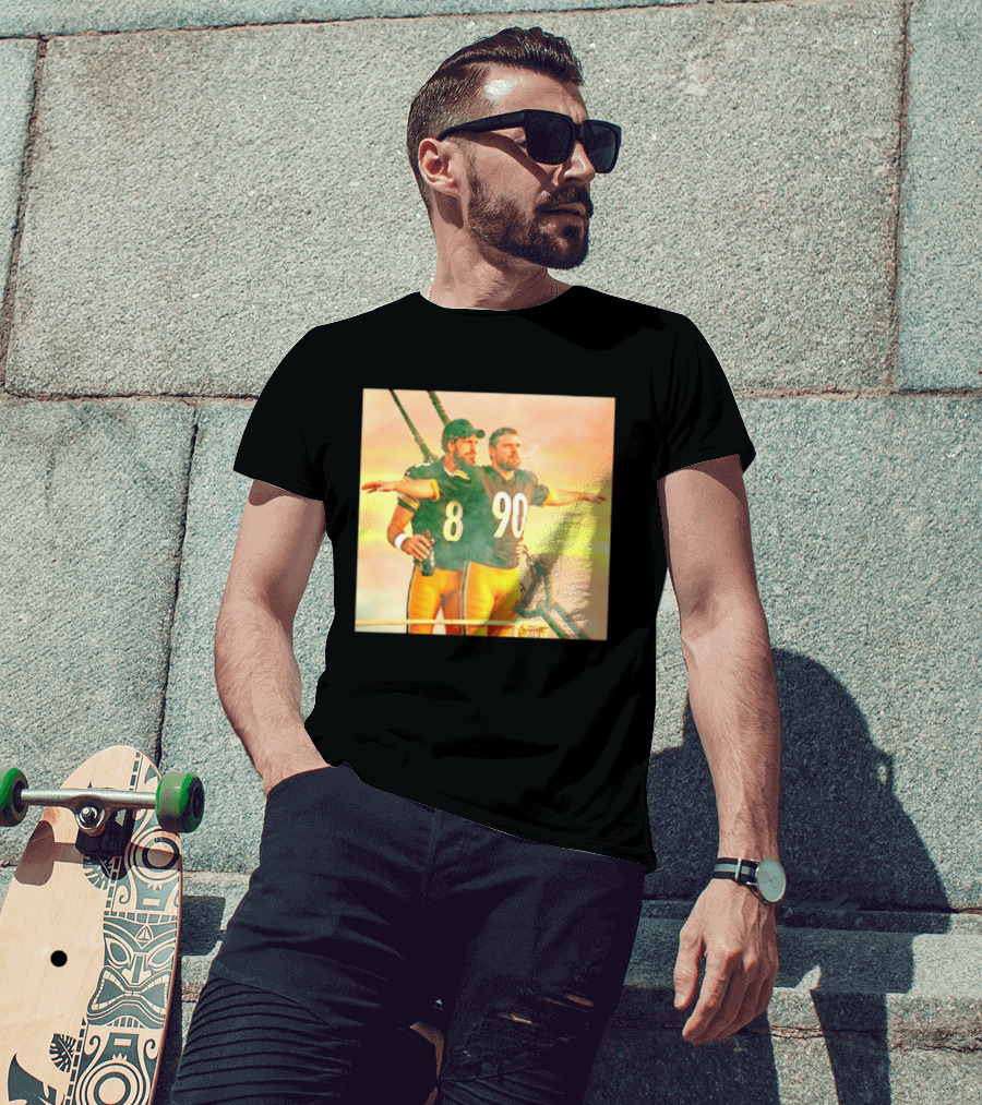 Aaron Rodgers TJ Watt Pittsburgh Steelers Titanic Crossover 8 90 T-Shirt