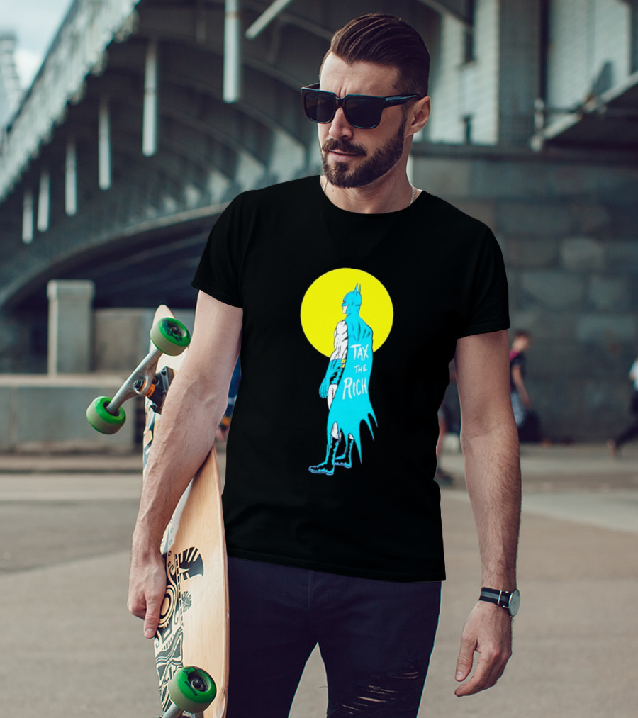 Tax The Rich Batman Yellow Moon T-Shirt