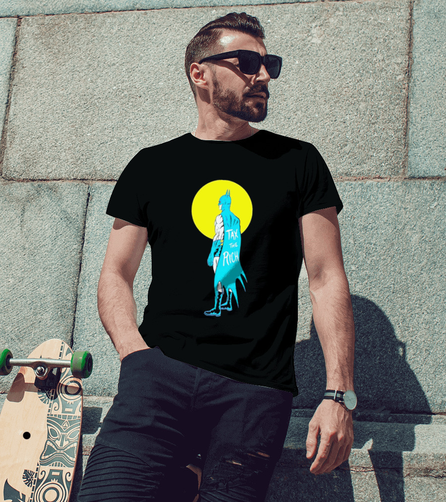 Tax The Rich Batman Yellow Moon T-Shirt