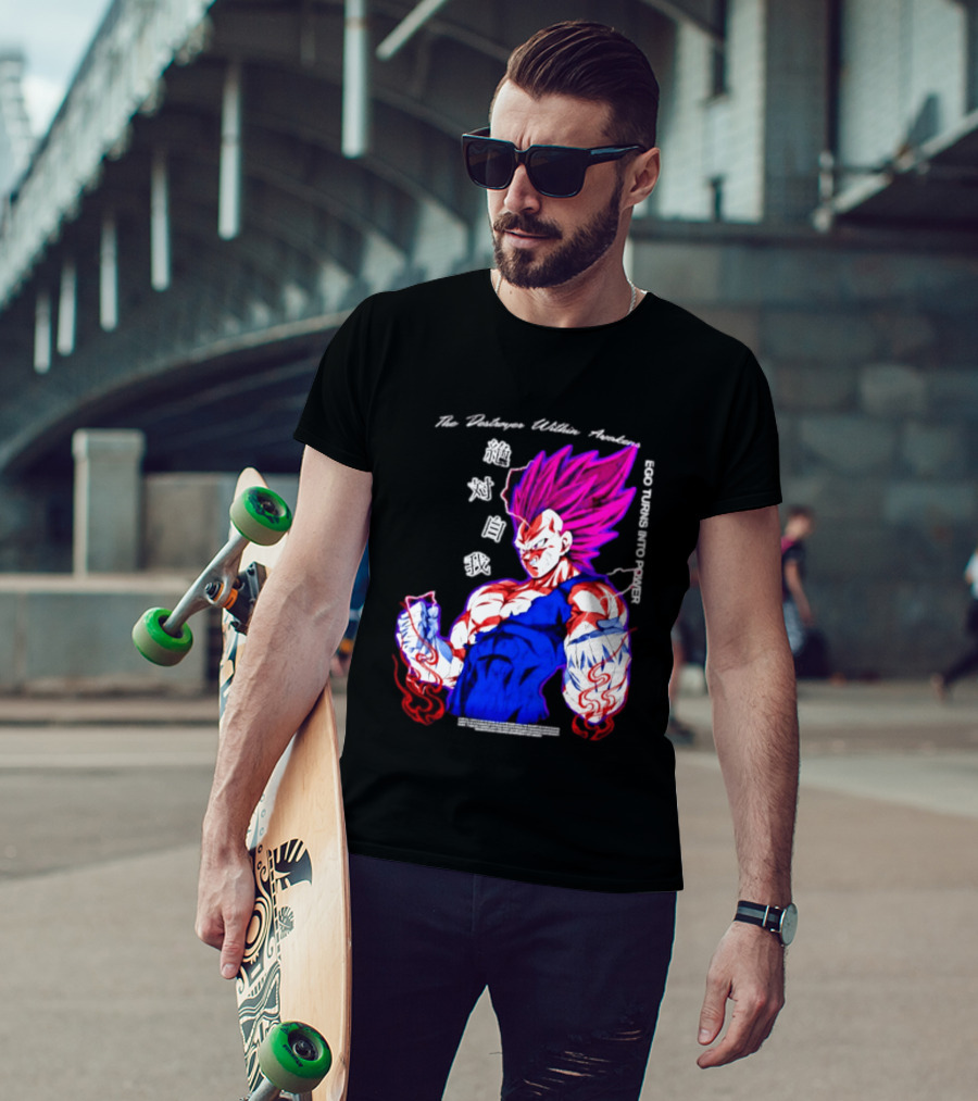 The Destroyer Within Vegeta Awakens Ego Turns Into Power T-Shirt