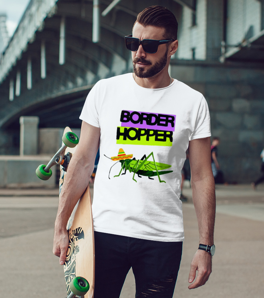 Border Hopper Sombrero Grasshopper T-Shirt