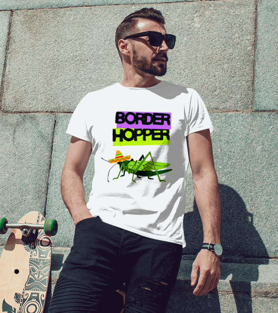 Border Hopper Sombrero Grasshopper T-Shirt