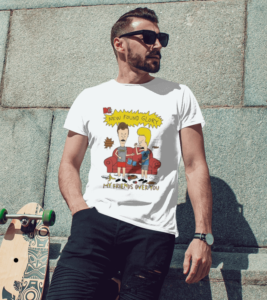 New Found Glory My Friends Over You Cartoon Characters Couch Scene T-Shirt