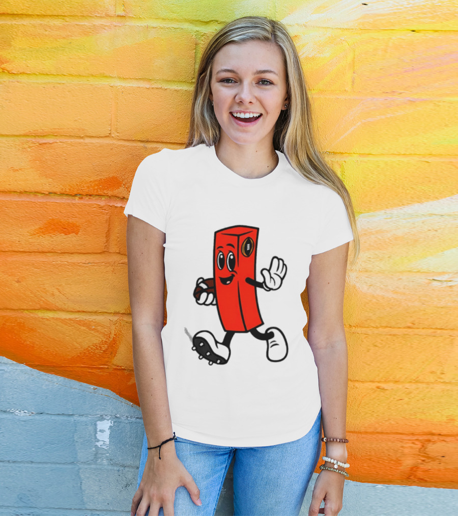 Perry Pylon Football Character With Cigar Walking T-Shirt