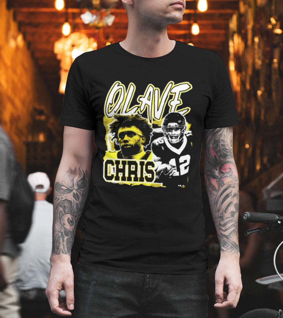 Chris Olave 12 New Orleans Saints Football Player Two Sided T-Shirt