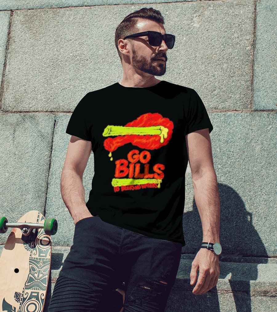 Go Bills 18 Beers No Waters Chicken Wing Humor T-Shirt