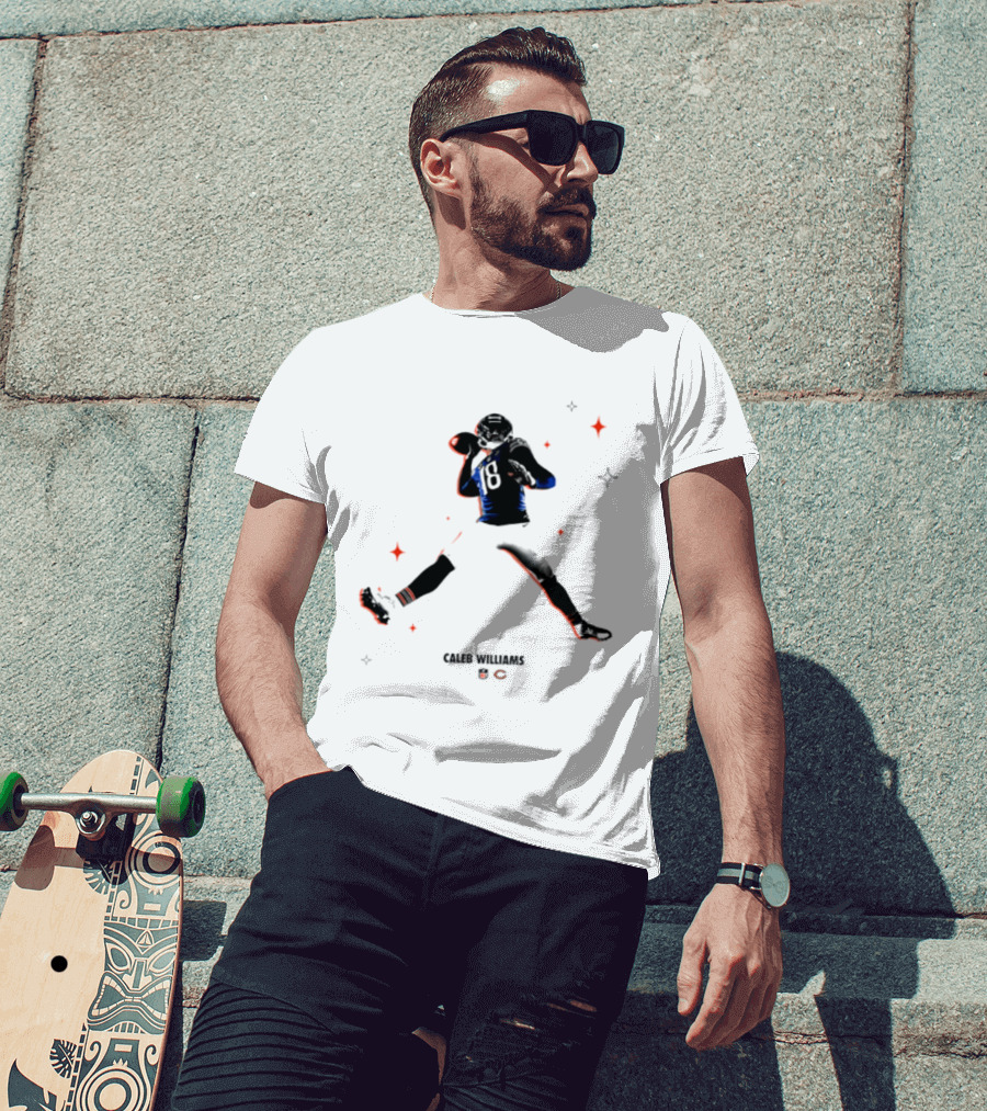 Caleb Williams Chicago Bears Fly Air Jordan 8 Pose T-Shirt