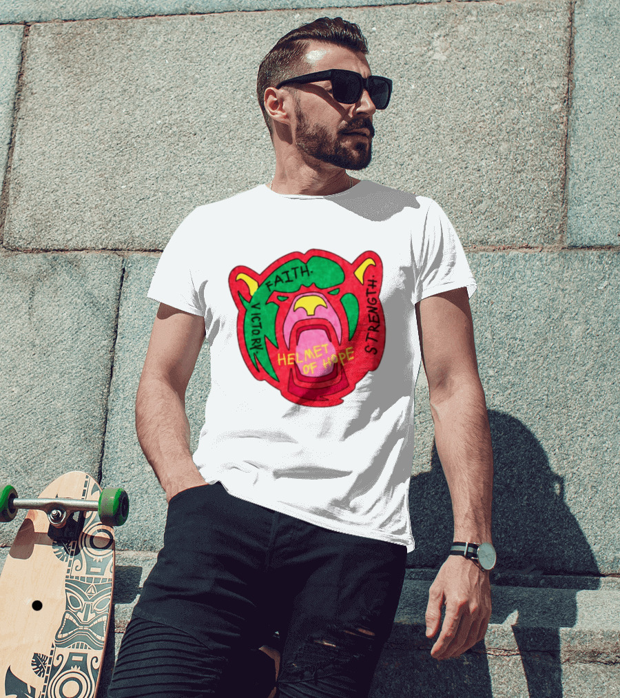 Helmet Of Hope Faith Victory Strength Baylor Football Bear T-Shirt