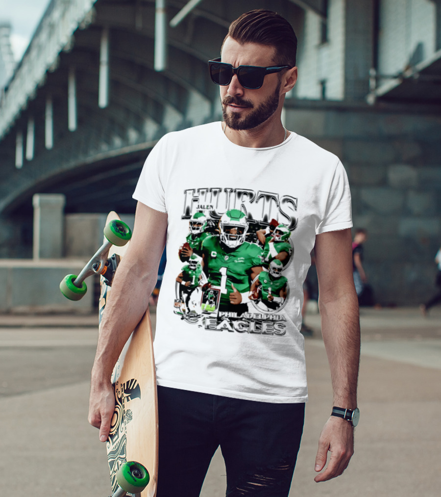 Jalen Hurts Philadelphia Eagles 2026 Hurts Player Collage T-Shirt