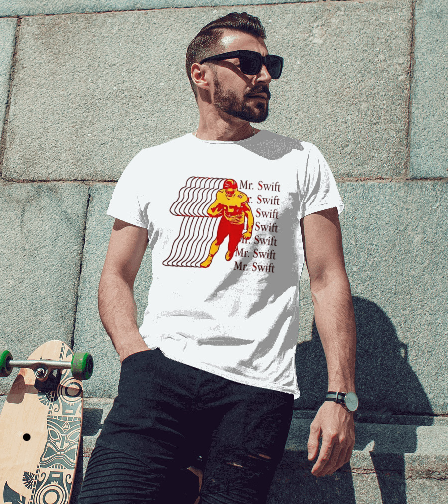 Mr. Swift 87 Kansas City Chiefs Football Player 2 Sided Back T-Shirt