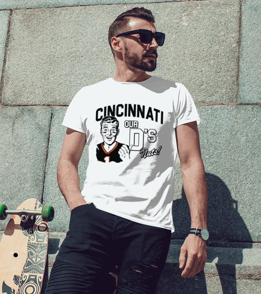 Cincinnati Our D's Nuts Football Orange Bengals T-Shirt