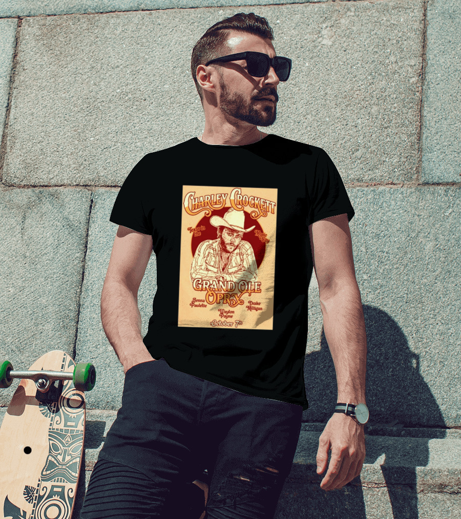 Charley Crockett Grand Ole Opry Nashville October 7 Texas In The Music City T-Shirt