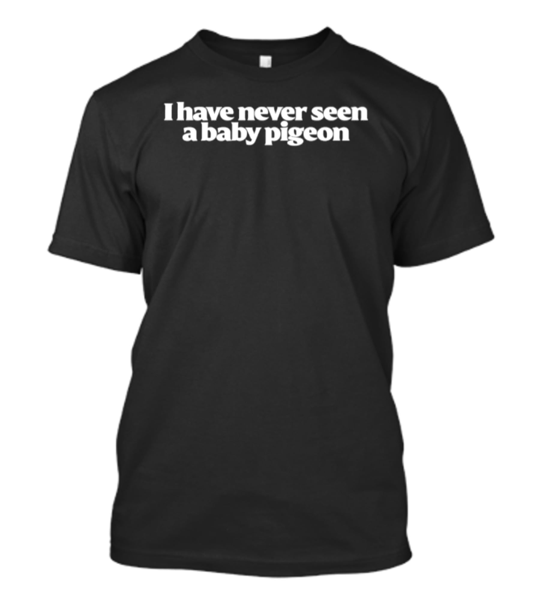 I Have Never Seen A Baby Pigeon Fun Quote Mystery Curiosity T-Shirt