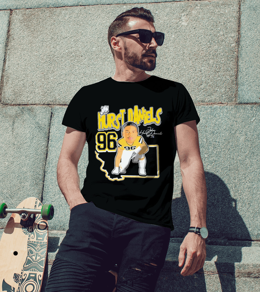 Montana State Bobcats 2026 Hurst Daniels 96 Player Caricature T-Shirt
