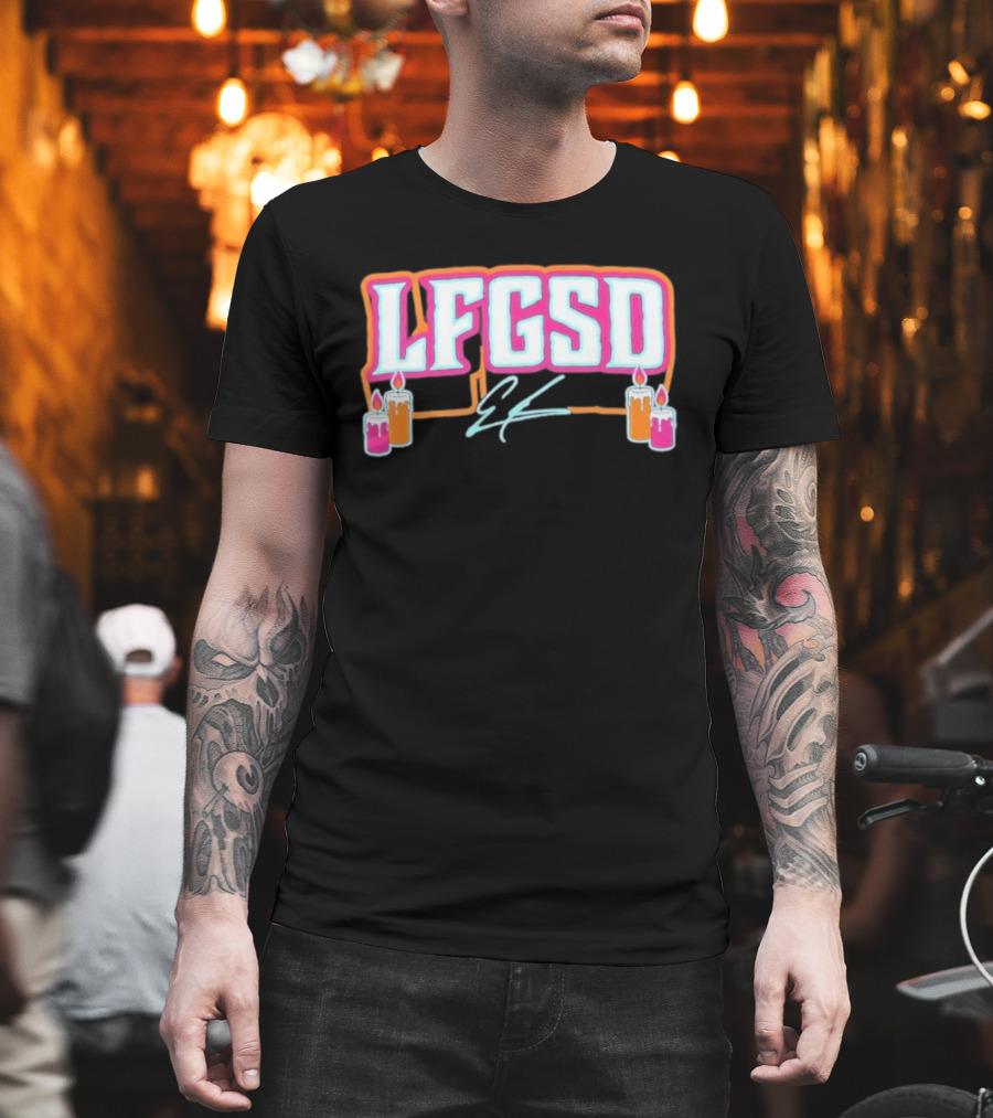 LFGSD Ethan San Diego Padres Candles T-Shirt