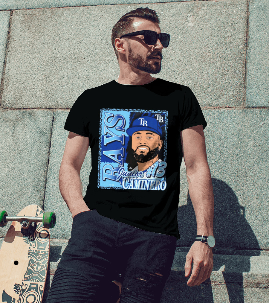 Junior Caminero #13 Tampa Bay Rays TB Player Profile T-Shirt