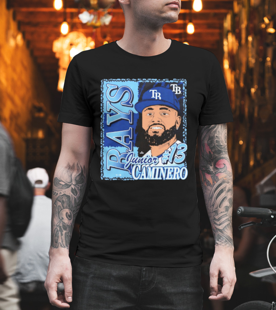 Junior Caminero #13 Tampa Bay Rays TB Player Profile T-Shirt
