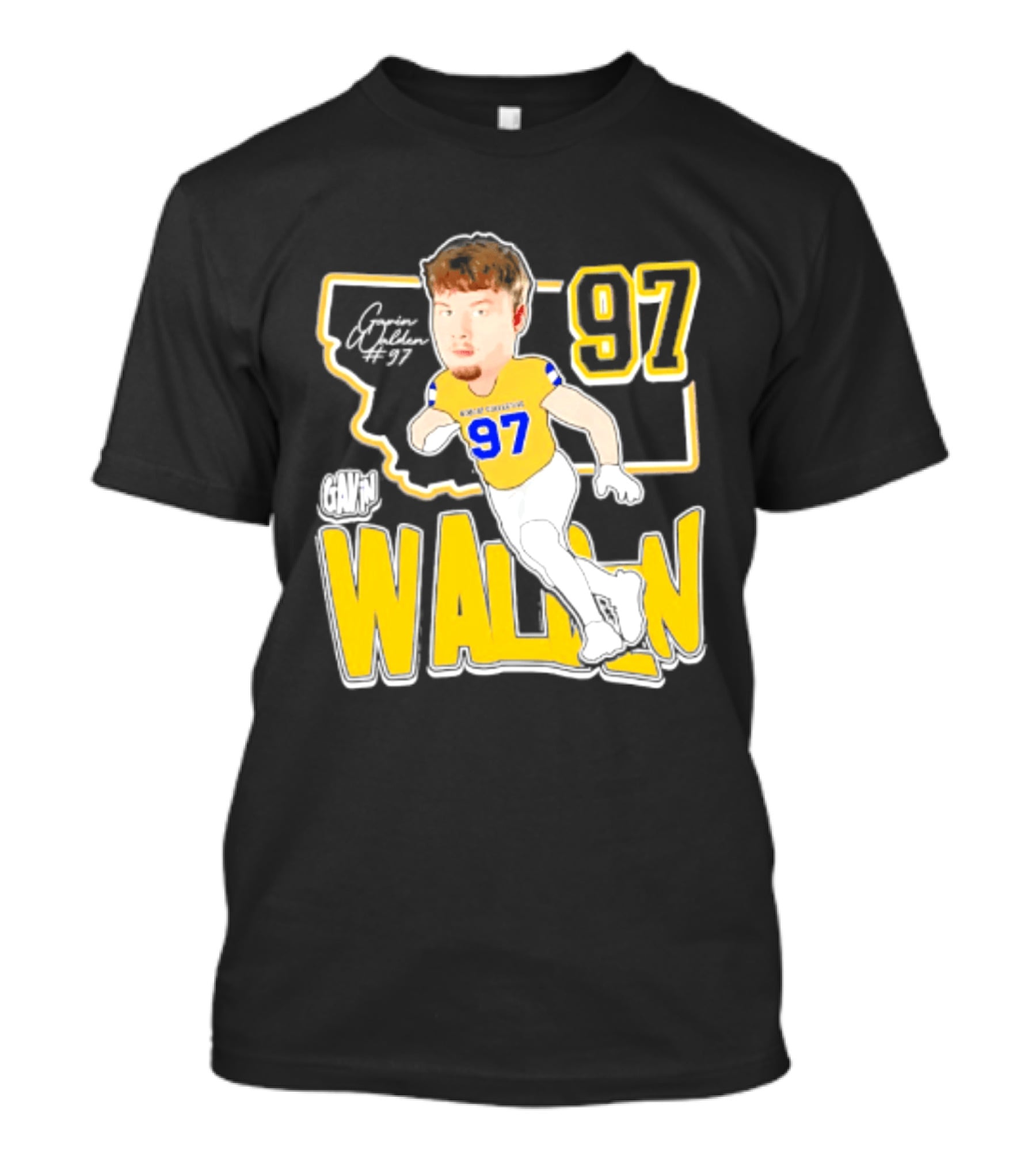 Montana State Bobcats Player Walden 97 Caricature 2026 T-Shirt